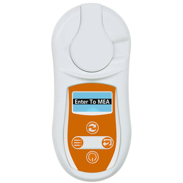 A diagram illustrating the key components of the digital brix refractometer, such as the prism, display, and buttons.